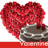 50 Roses & Heart N Cake