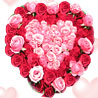60 roses in a Heart