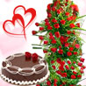 100 Roses Tower n Cake