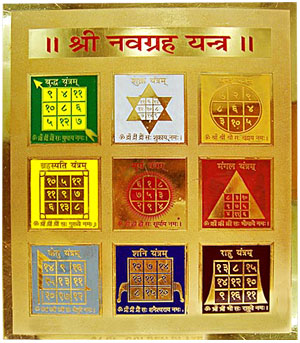 Navgraha Yantra (For Appeasement Of 9 Planets) - Coloured