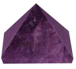 Small Amethyst Polished Crystal Pyramids - 4 Pieces Set