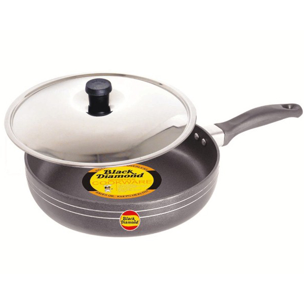 Black Diamond Non-stick Fry Pan With Stainless Steel Lid India